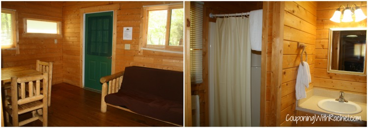 Carowinds camp wilderness review cabins living room